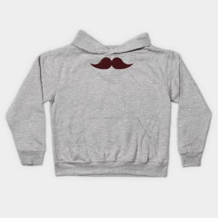 Thick Brown Mustache Kids Hoodie